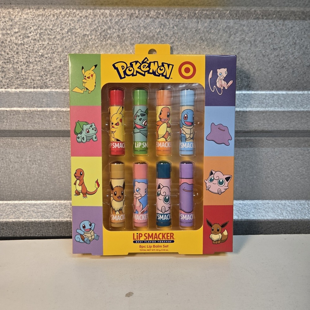 Pokemon x Target Lip Smacker 8 Piece Lip Balm Gift Set Target Exclusive NEW